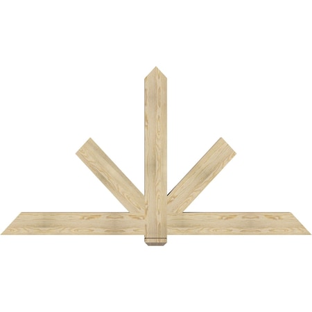 Ekena Millwork Kennewick Rough Sawn Timber Gable Bracket, Douglas Fir, 84"W x 45"H x 4"D x 6"F, 13/12 Pitch GBW084X45X0406KEN00RDF